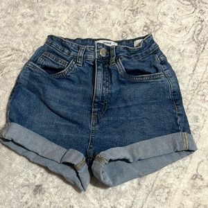 Denim Cotton On high rise stretch shorts